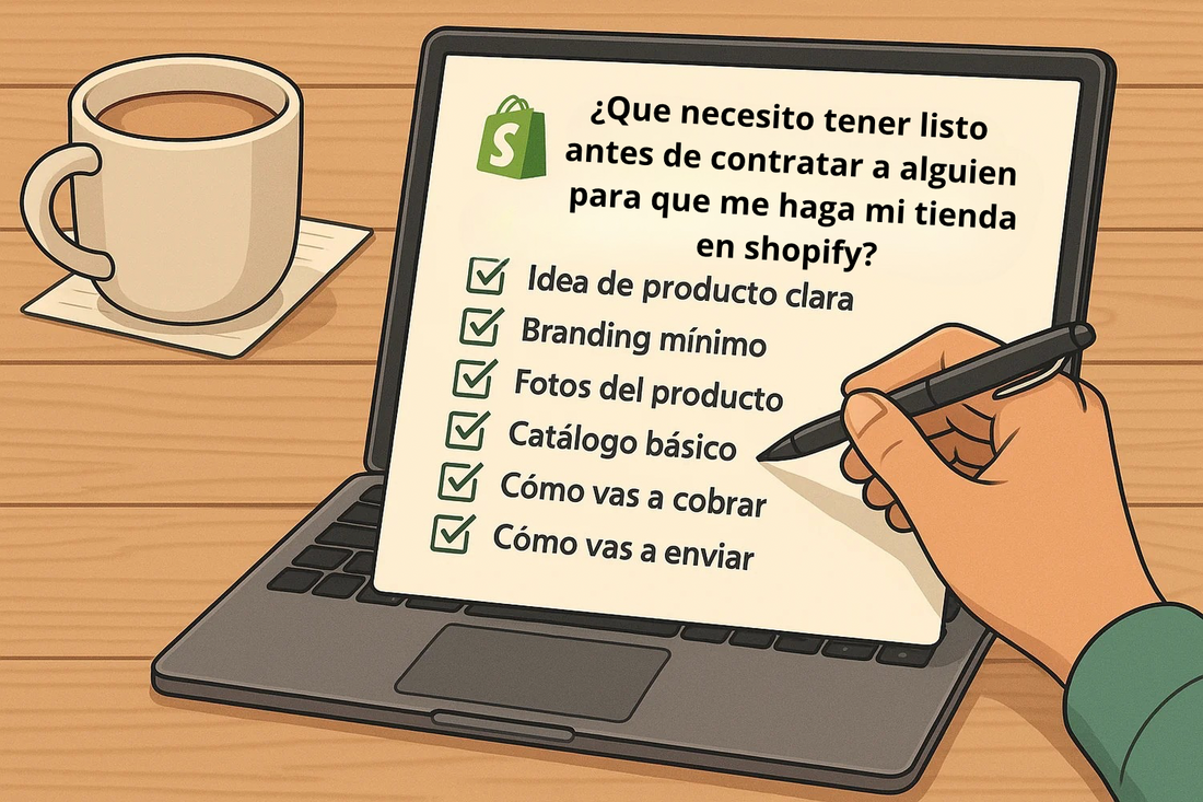 ¿Qué necesito tener listo antes de contratar a alguien para que me haga mi tienda en Shopify?